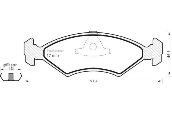 Brake Pad Set, disc brake (156)