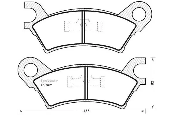Brake Pad Set, disc brake (255)