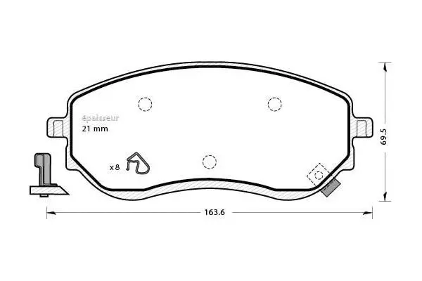 Brake Pad Set, disc brake (1305)