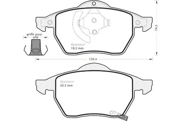 Brake Pad Set, disc brake (528)
