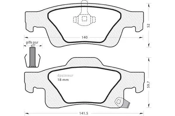 Brake Pad Set, disc brake (1074)