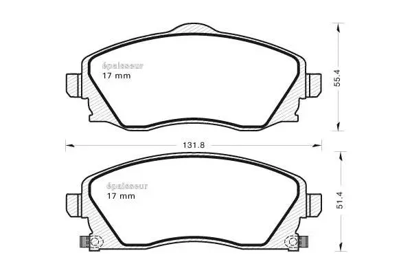 Brake Pad Set, disc brake (488)