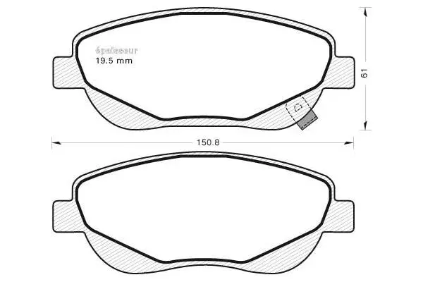 Brake Pad Set, disc brake (993)