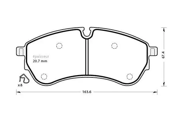 Brake Pad Set, disc brake (1287)