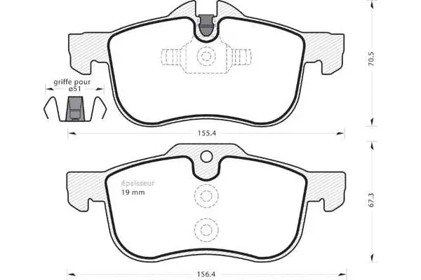 Brake Pad Set, disc brake (544)