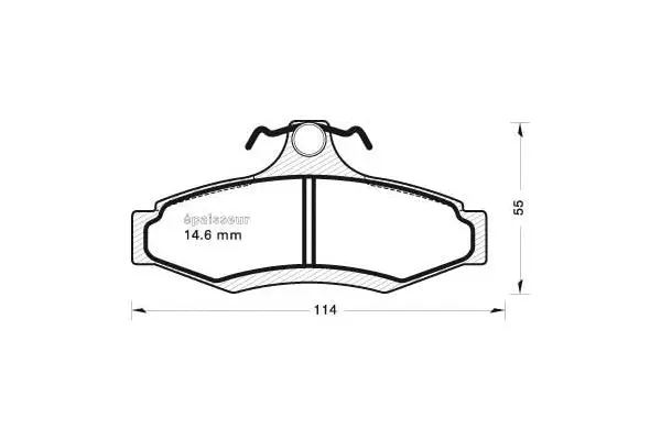 Brake Pad Set, disc brake (612)