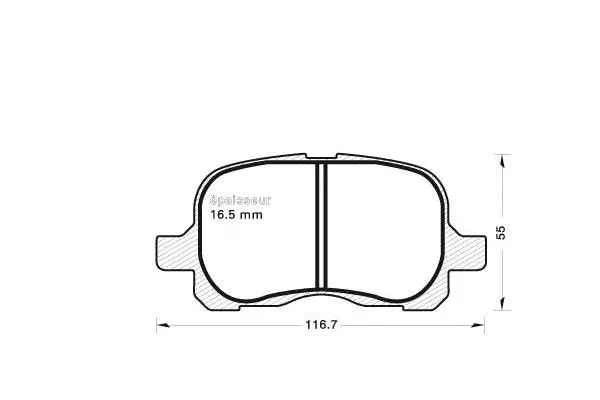 Brake Pad Set, disc brake (616)