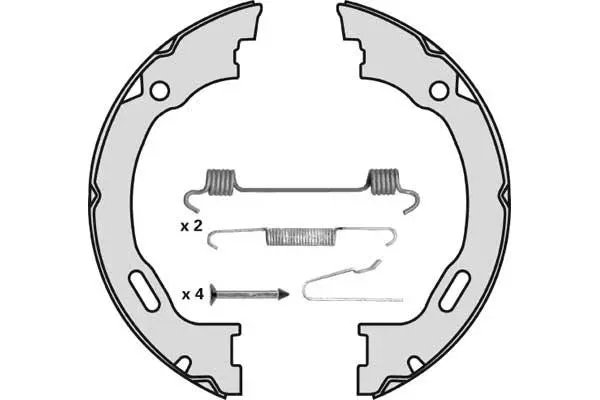 Brake Shoe Set, parking brake (M830R)