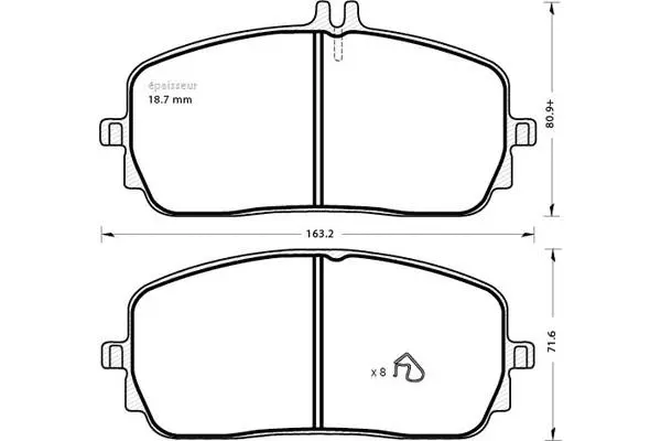 Brake Pad Set, disc brake (1335)