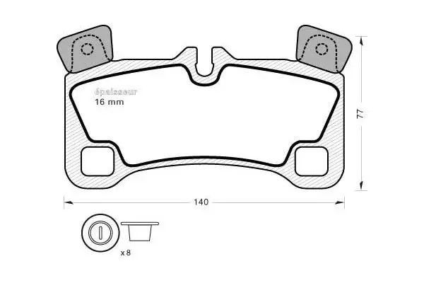 Brake Pad Set, disc brake (992)