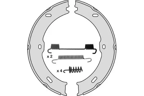 Brake Shoe Set, parking brake (M871R)
