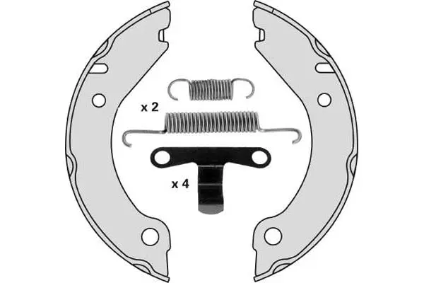 Brake Shoe Set, parking brake (M716R)
