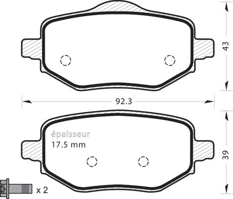 Brake Pad Set, disc brake (1387)