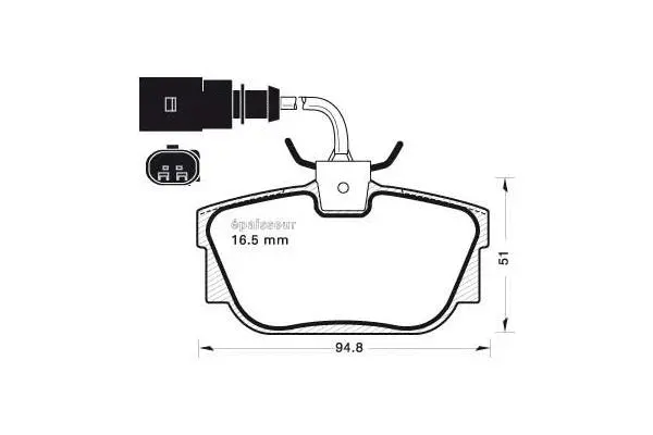 Brake Pad Set, disc brake (641)