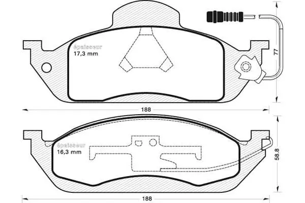 Brake Pad Set, disc brake (618)