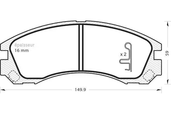 Brake Pad Set, disc brake (841)
