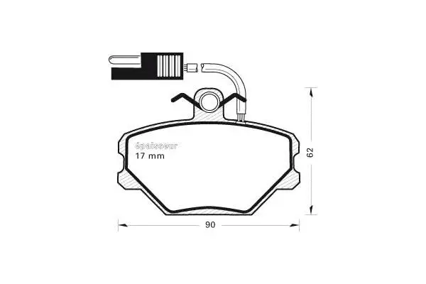 Brake Pad Set, disc brake (299)