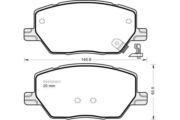 Brake Pad Set, disc brake (1202)