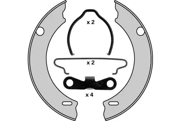 Brake Shoe Set, parking brake (M746R)