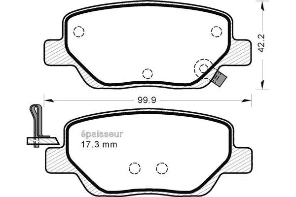 Brake Pad Set, disc brake (1239)