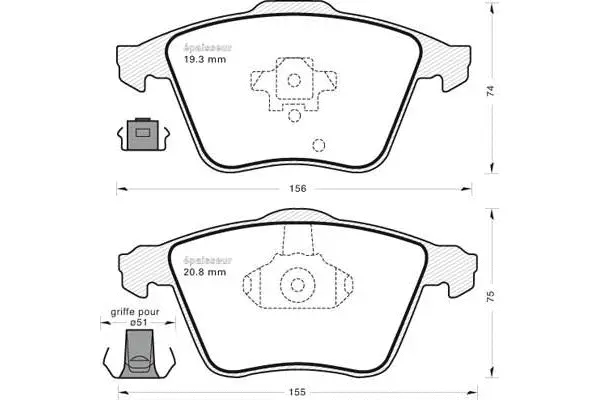Brake Pad Set, disc brake (799)