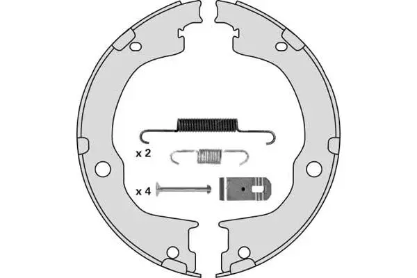 Brake Shoe Set, parking brake (M870R)