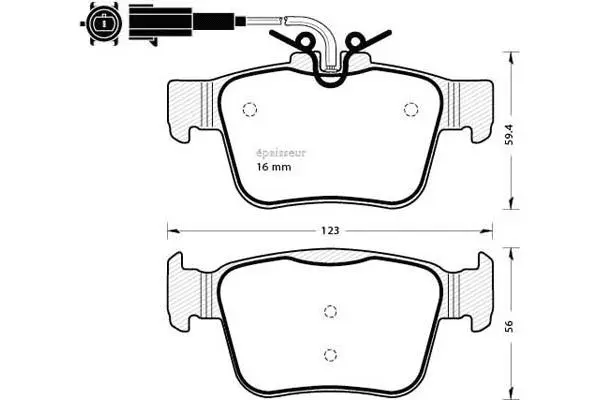 Brake Pad Set, disc brake (1303)