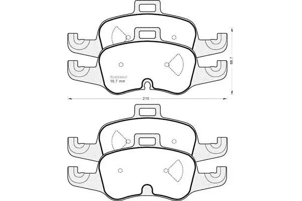Brake Pad Set, disc brake (1228)