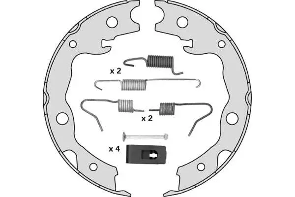 Brake Shoe Set, parking brake (M890R)