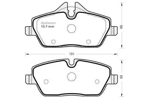 Brake Pad Set, disc brake (1165)