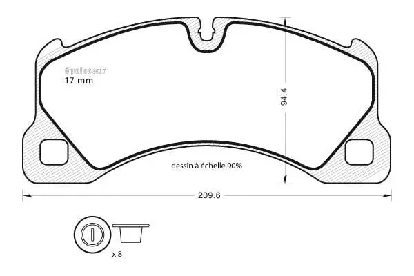Brake Pad Set, disc brake (1098)