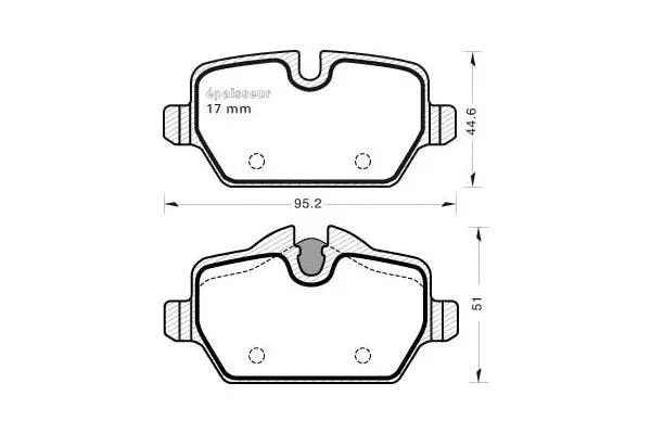 Brake Pad Set, disc brake (1040)