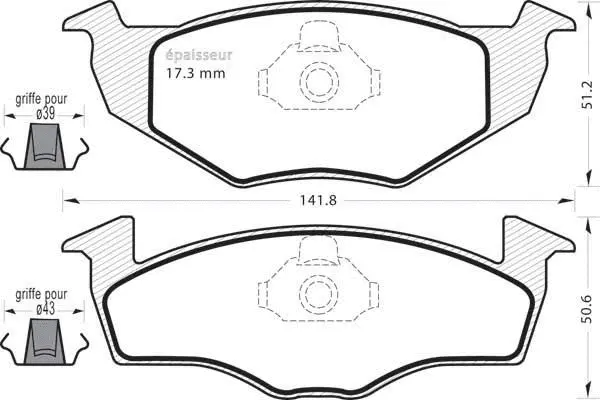 Brake Pad Set, disc brake (386)