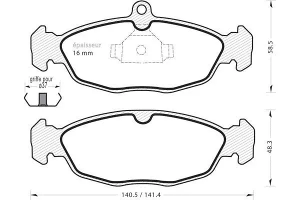Brake Pad Set, disc brake (309)