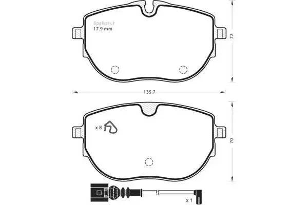 Brake Pad Set, disc brake (1373)