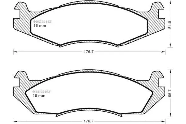 Brake Pad Set, disc brake (250)