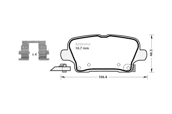 Brake Pad Set, disc brake (1355)