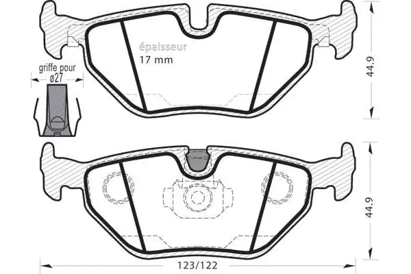 Brake Pad Set, disc brake (431)