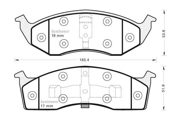 Brake Pad Set, disc brake (458)