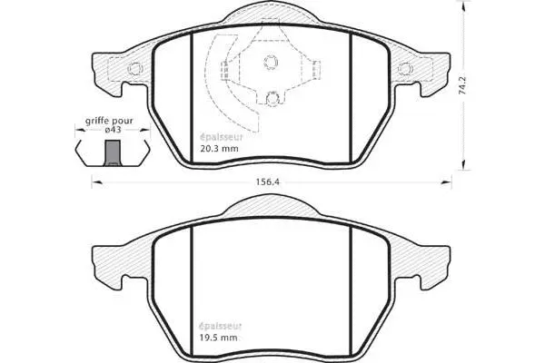 Brake Pad Set, disc brake (404)