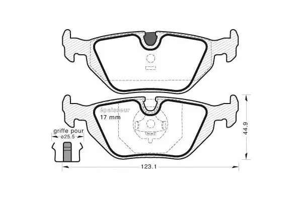 Brake Pad Set, disc brake (432)