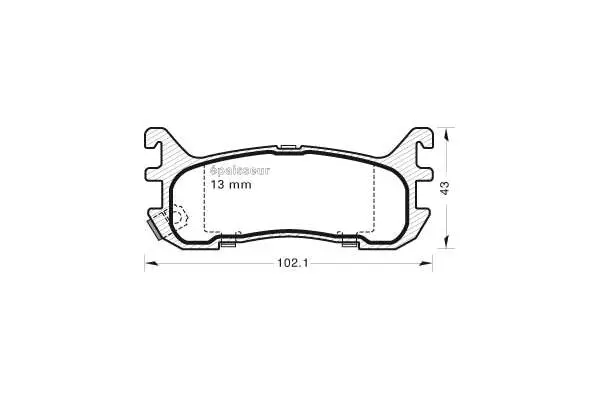 Brake Pad Set, disc brake (598)