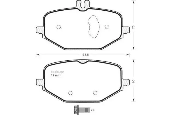 Brake Pad Set, disc brake (1362)