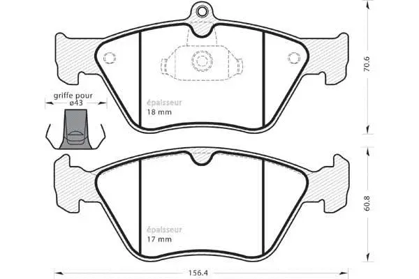 Brake Pad Set, disc brake (420)