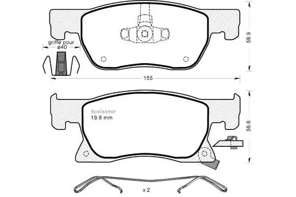 Brake Pad Set, disc brake (1227)