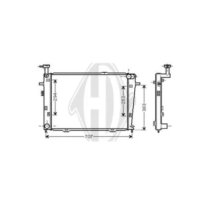 Radiator, engine cooling (DCM3708)