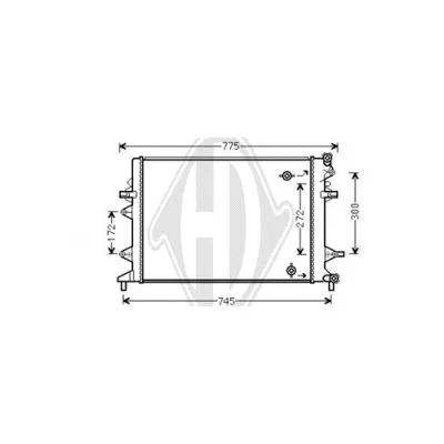 Radiator, engine cooling (DCM3873)