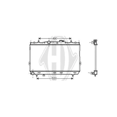 Radiator, engine cooling (DCM3669)