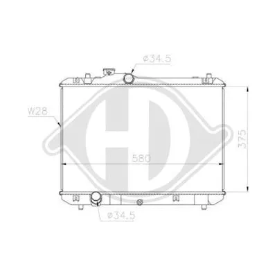 Radiator, engine cooling (DCM3101)