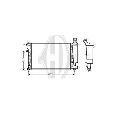 Radiator, engine cooling (DCM2791)